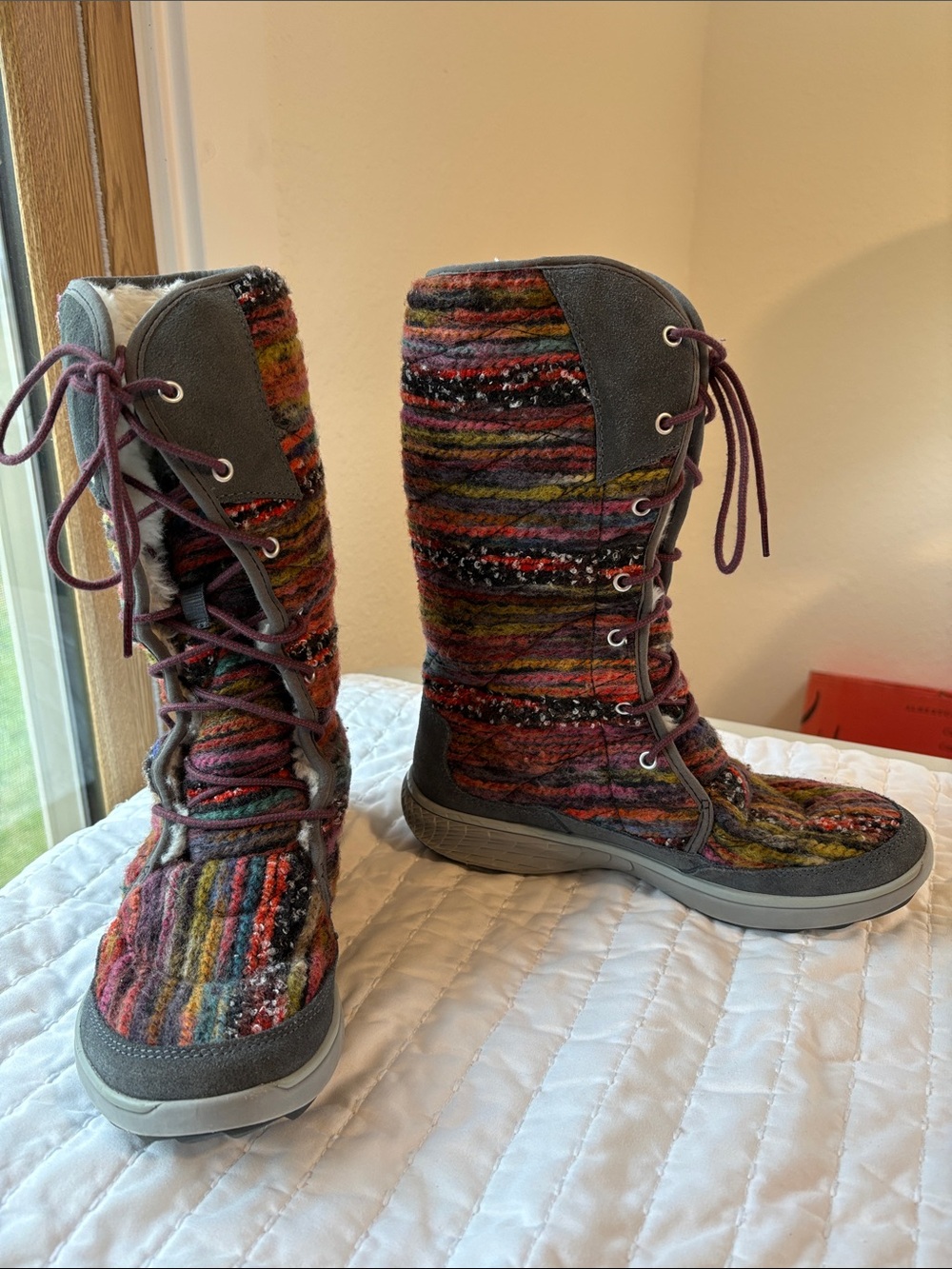 Merrell Women's Pechora Sky Tall Boots Bright Multicolor Sherpa Lined Boho NWOT - Picture 5 of 15